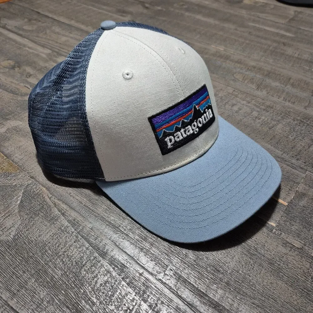 Patagonia Trucker Hat Men One Size Blue Netplus Recycled Cap Snapback Logo